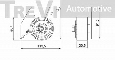 TREVI AUTOMOTIVE td1774 -  Натяжной ролик, ремень ГРМ